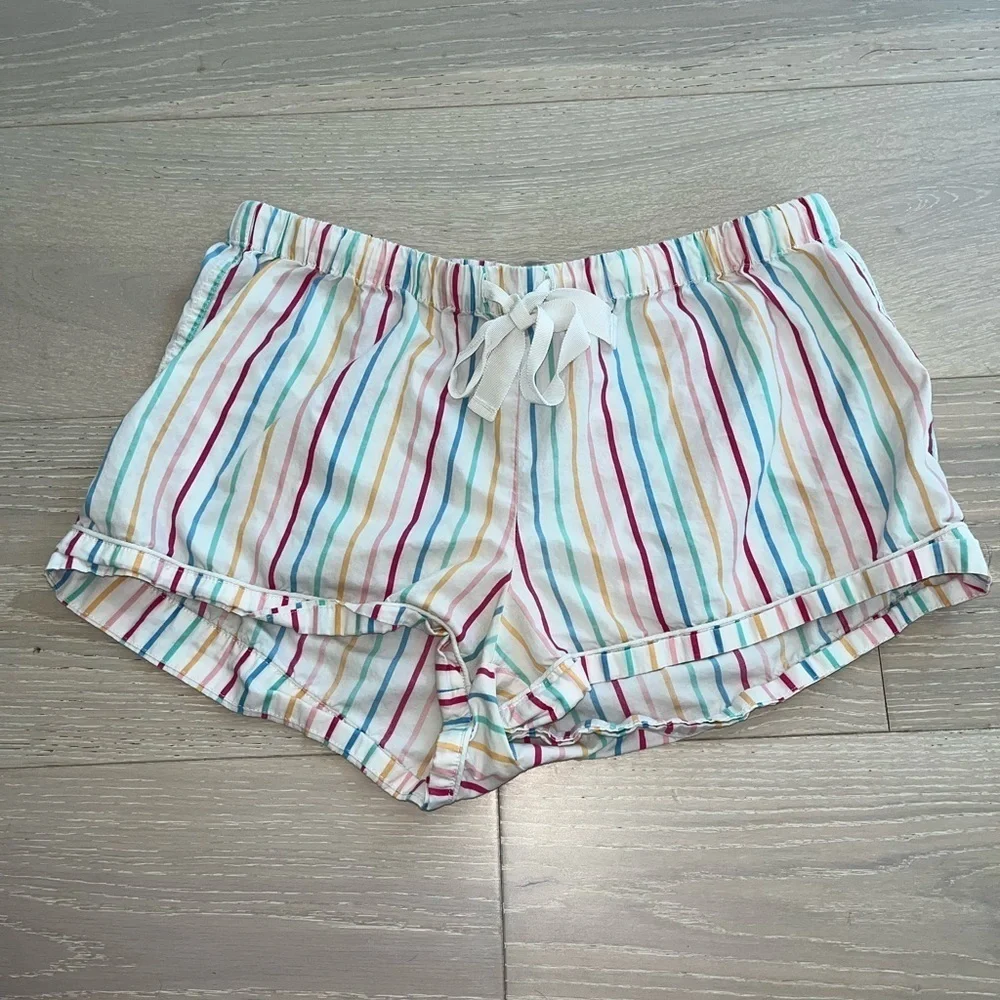 J Crew striped rainbow p.j shorts sz XS